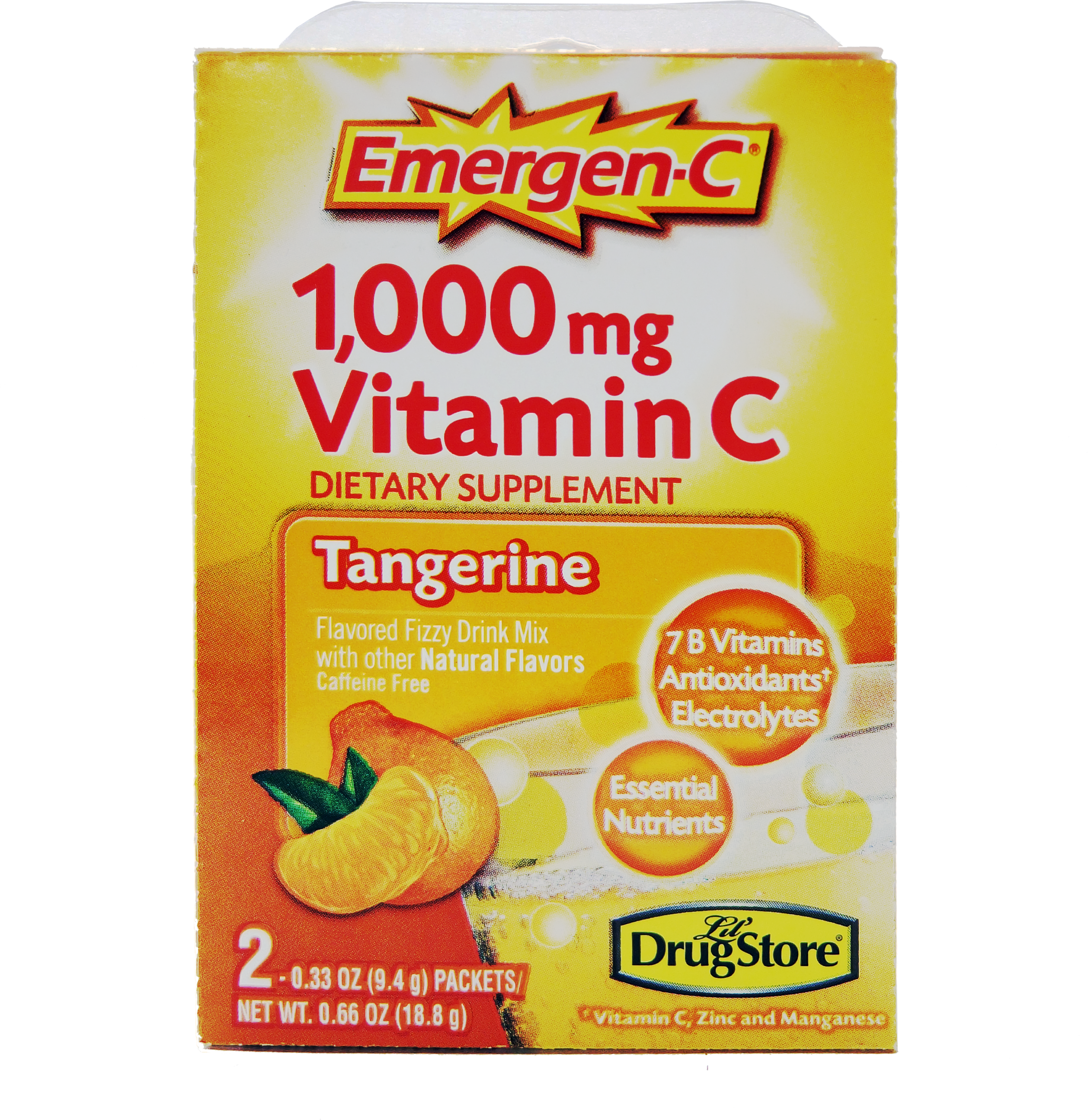 Emergen-C Tangerine Drink Mix - 2 Count