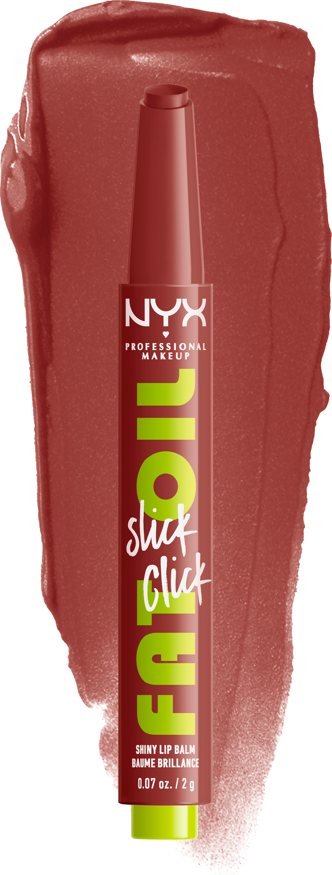 NYX Professional Makeup Fat Oil Slick Click Tinted Lip Balm - Going Viral - 0.07oz: