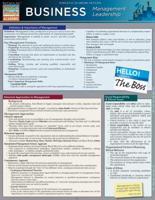 Business : Management Leadership