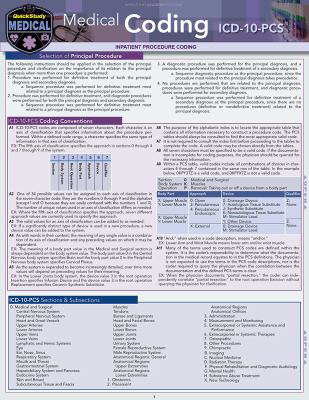 Medical Coding ICD-10-PCs : A Quickstudy Laminated Reference Guide (Edition 2)