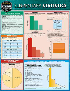 Elementary Statistics : A Quickstudy Laminated Reference Guide