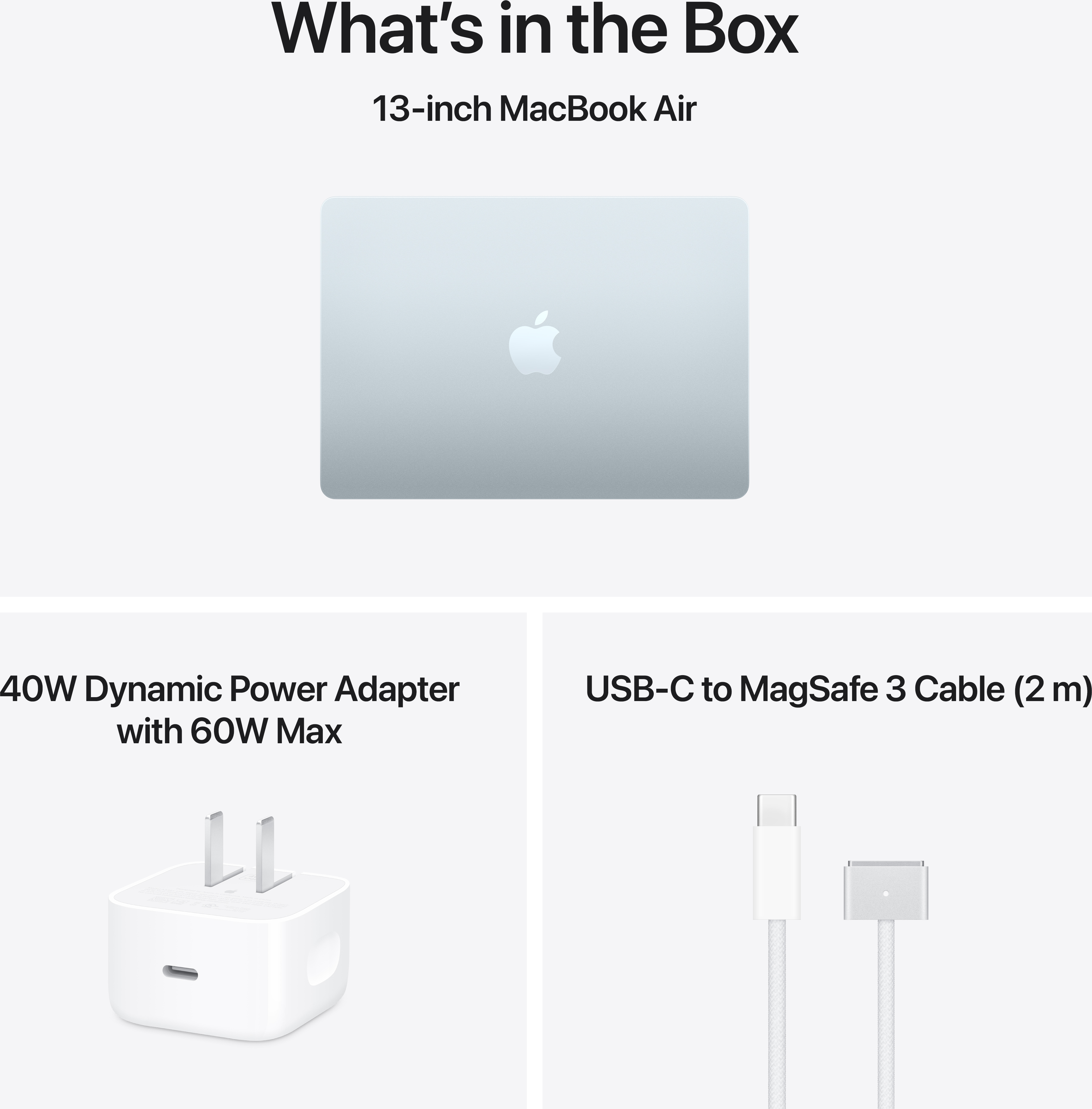 Apple 13-inch MacBook Air: Apple M5 chip with 10‑core CPU and 8‑core GPU, 16GB, 512GB SSD - Sky Blue