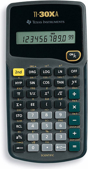 CALCULATOR TI30XA SCIENTIF/STAT FRAC